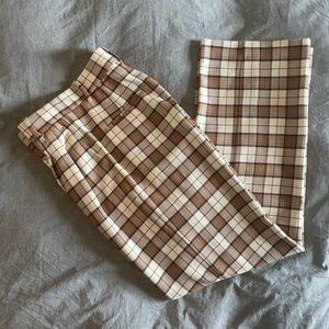 Aritzia Wilfred Plaid Effortless Pants